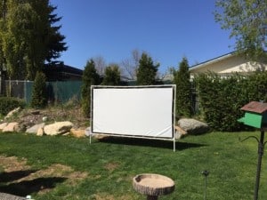 Backyard movie screen 