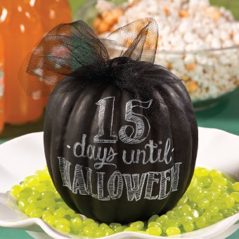 Chalkboard paint pumpkin