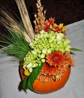 Pumpkin flower pot