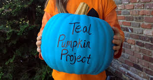 Painting your pumpkin teal