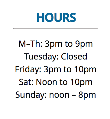 Opening times