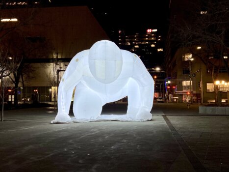 Inflatable Humanoids Around Downtown 